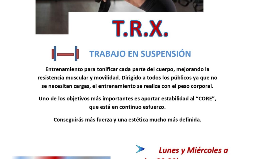 Clases de TRX, trabajo en suspensión impartidas por César Díaz Bravo